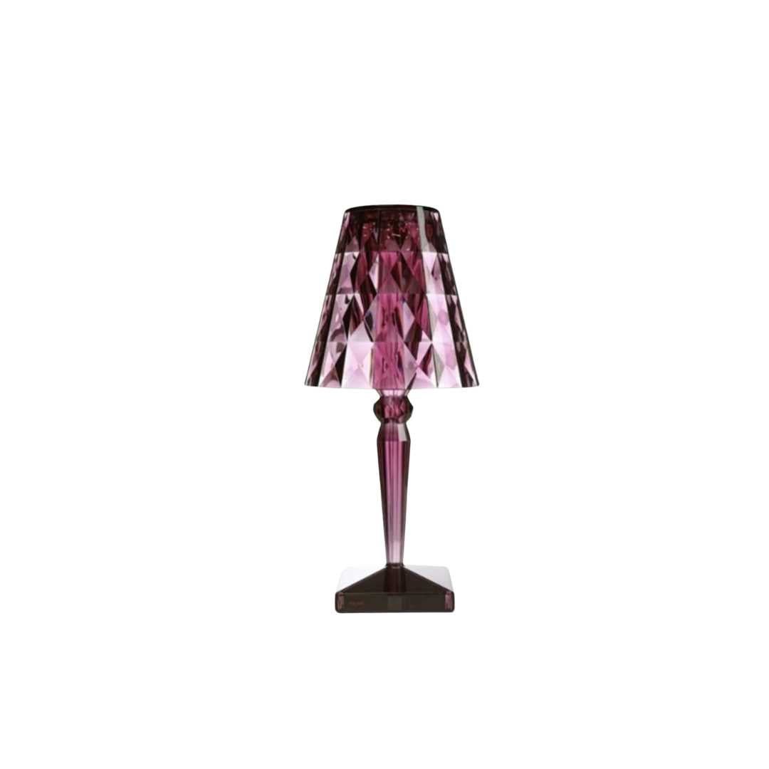 Acrylic Crystal Table Lamp, Faceted Shade