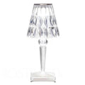Acrylic Crystal Table Lamp, Faceted Shade
