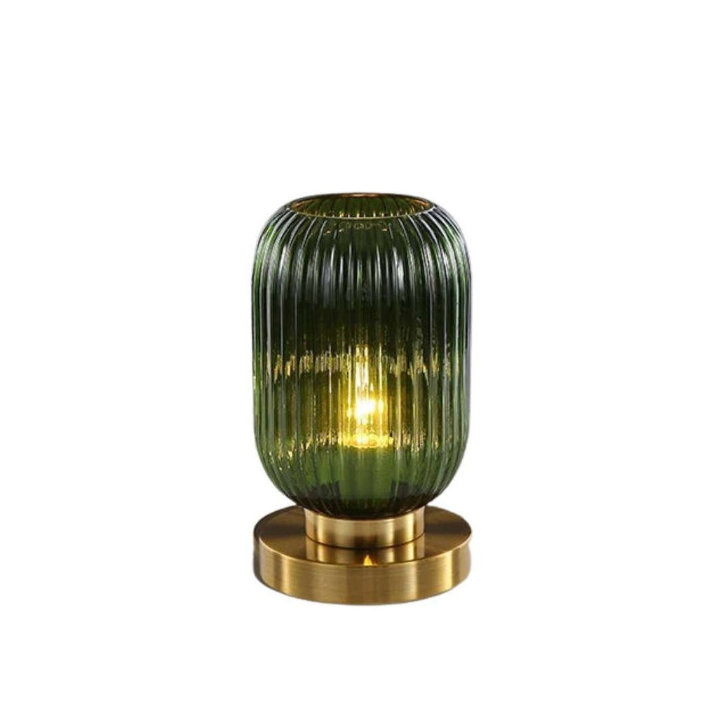Amber Glass Table Lamp, Scandinavian Design