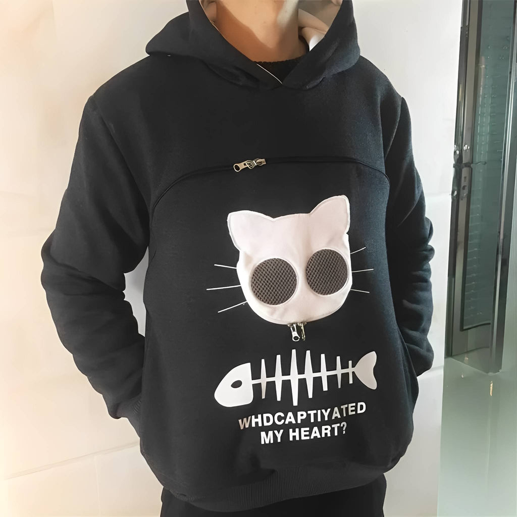 Hugglet Pet Pouch Hoodie with Removable Liner