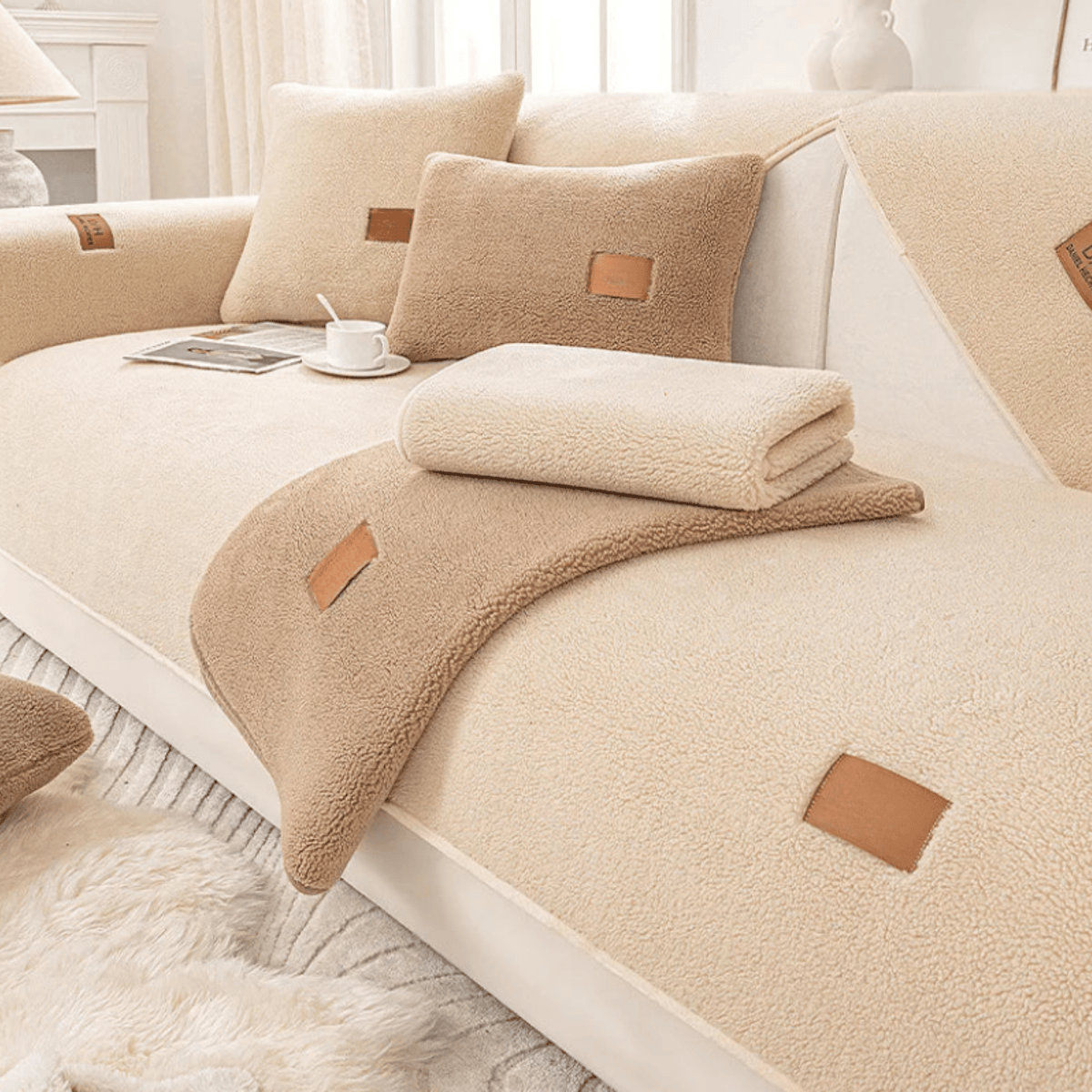 Hushcover Waterproof Sherpa-Style Sofa Cover