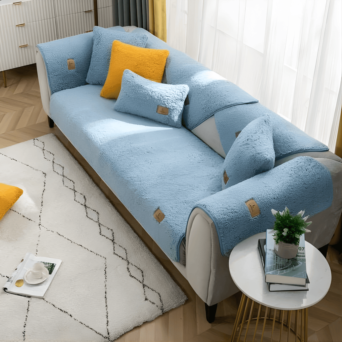 Hushcover Waterproof Sherpa-Style Sofa Cover