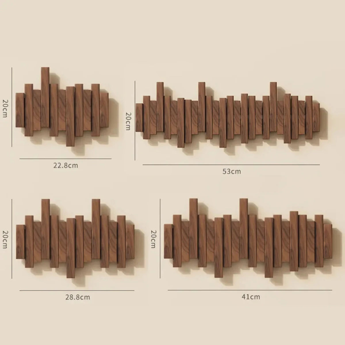 Wooden Wall Coat Rack with Folding Hooks