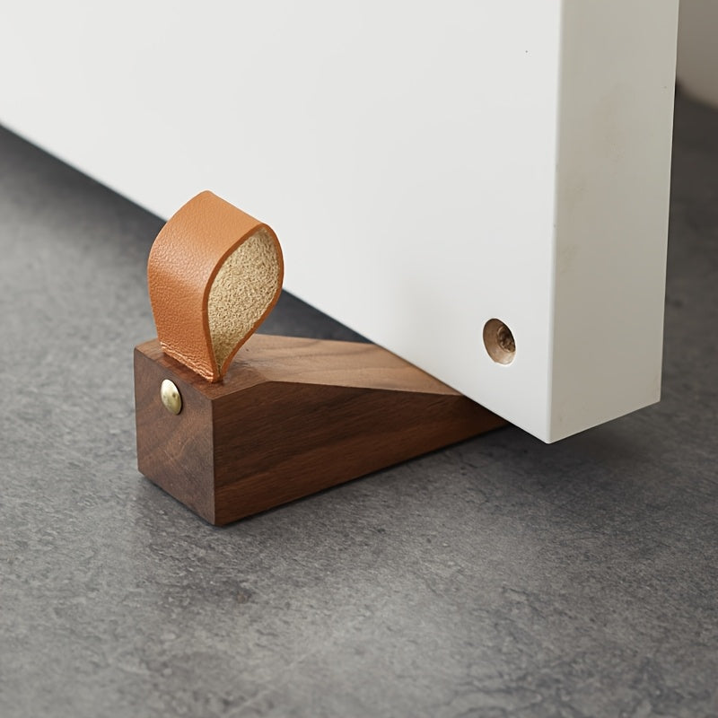 Wooden Wedge Door Stop with Easy-Lift Handle