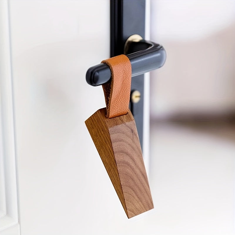 Wooden Wedge Door Stop with Easy-Lift Handle