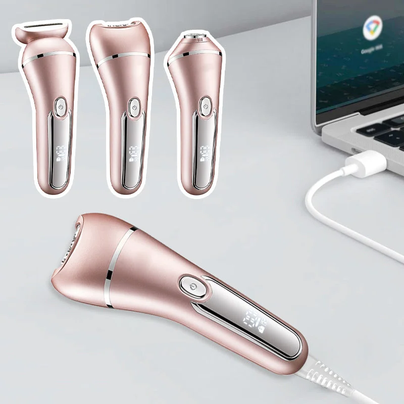 3-in-1 Cordless Women's Shaver, Waterproof