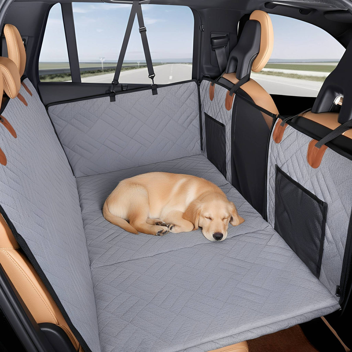 PawPad Full-Width Hard-Bottom Dog Car Seat Cover