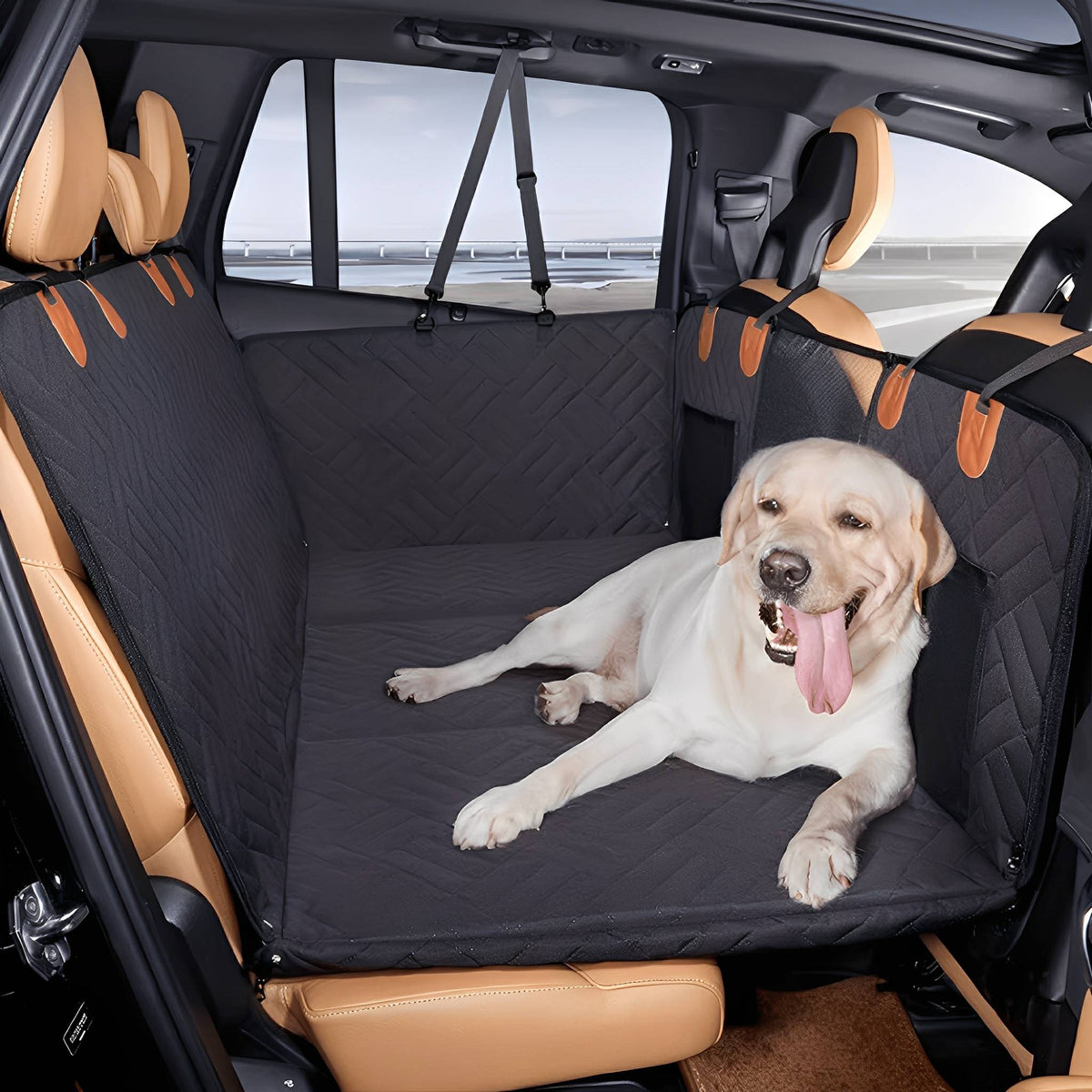 PawPad Full-Width Hard-Bottom Dog Car Seat Cover