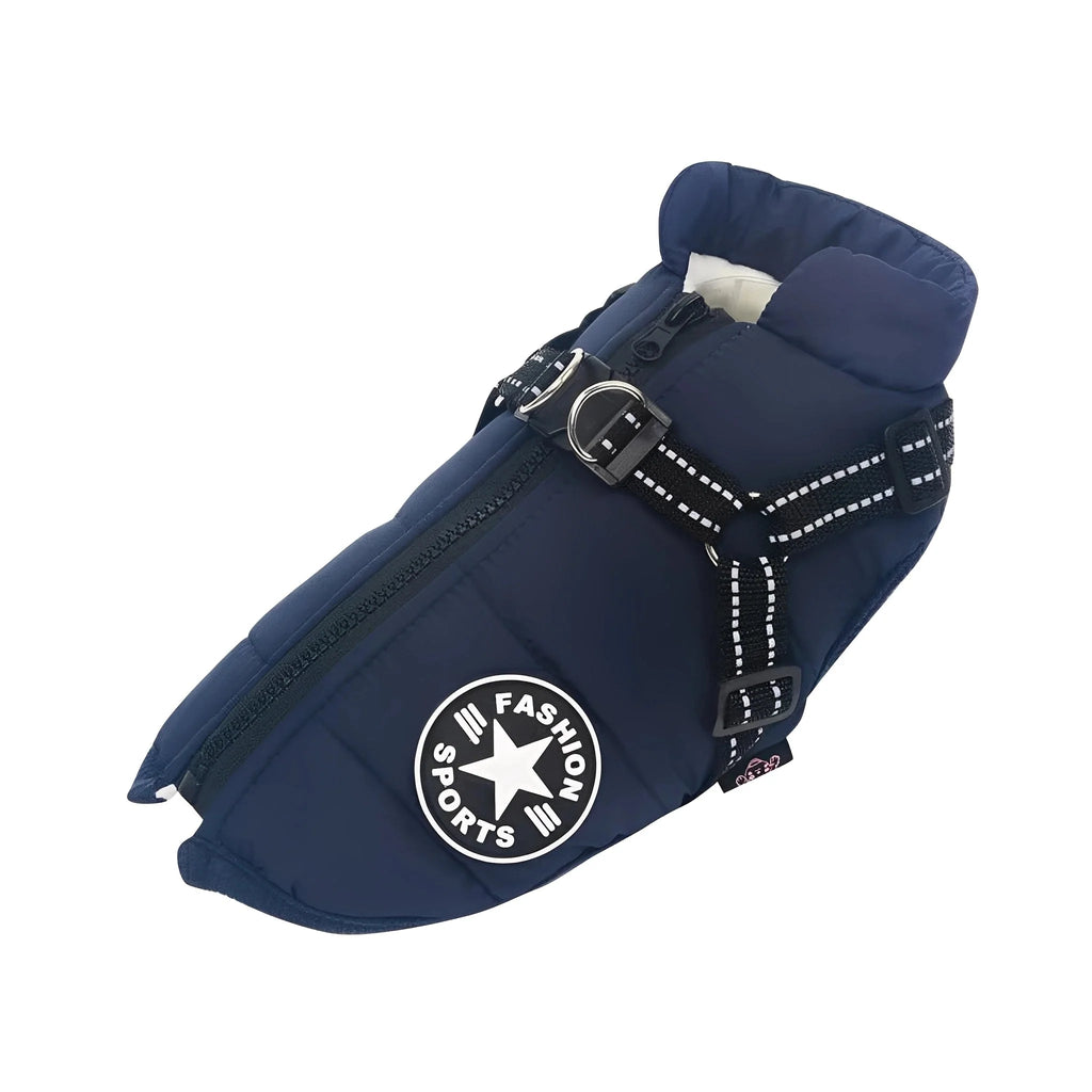 PawShield Padded Winter Dog Coat with Harness
