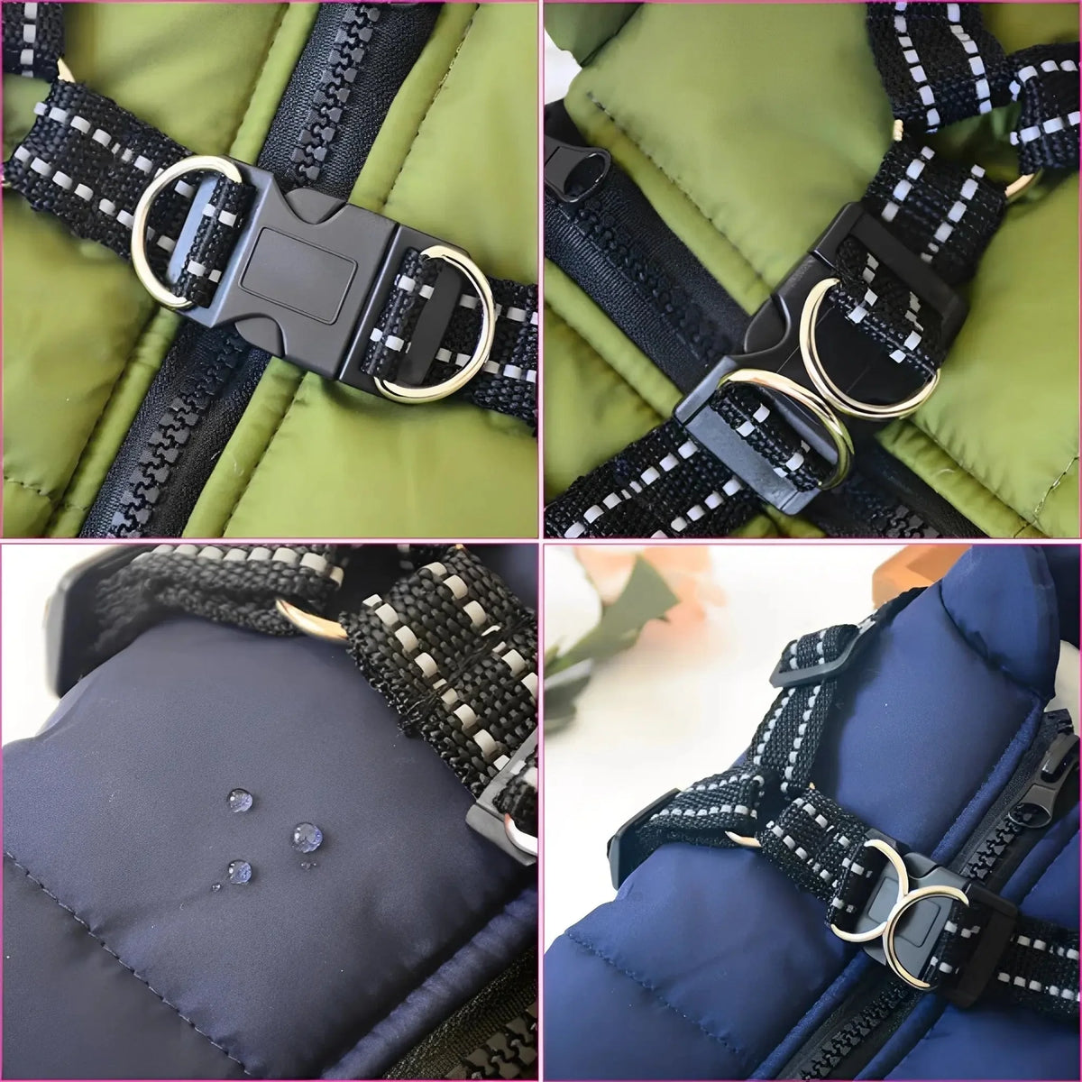 PawShield Padded Winter Dog Coat with Harness