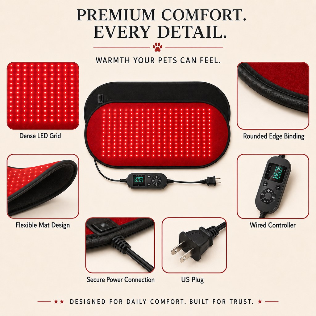 Red & Near-Infrared Light Wellness Mat for Dogs