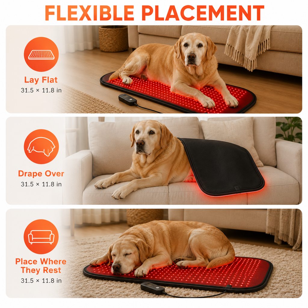 Red & Near-Infrared Light Wellness Mat for Dogs