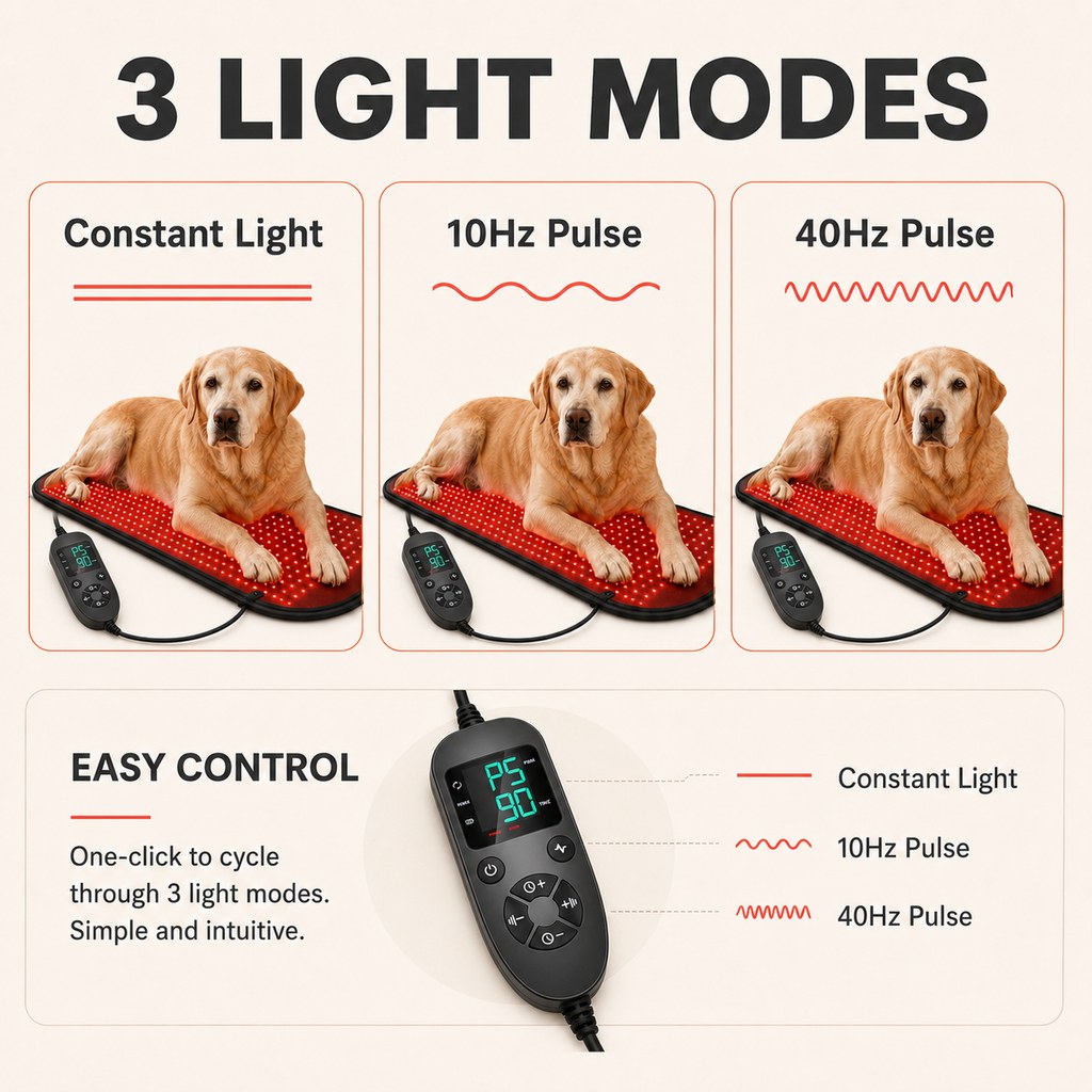 Red & Near-Infrared Light Wellness Mat for Dogs