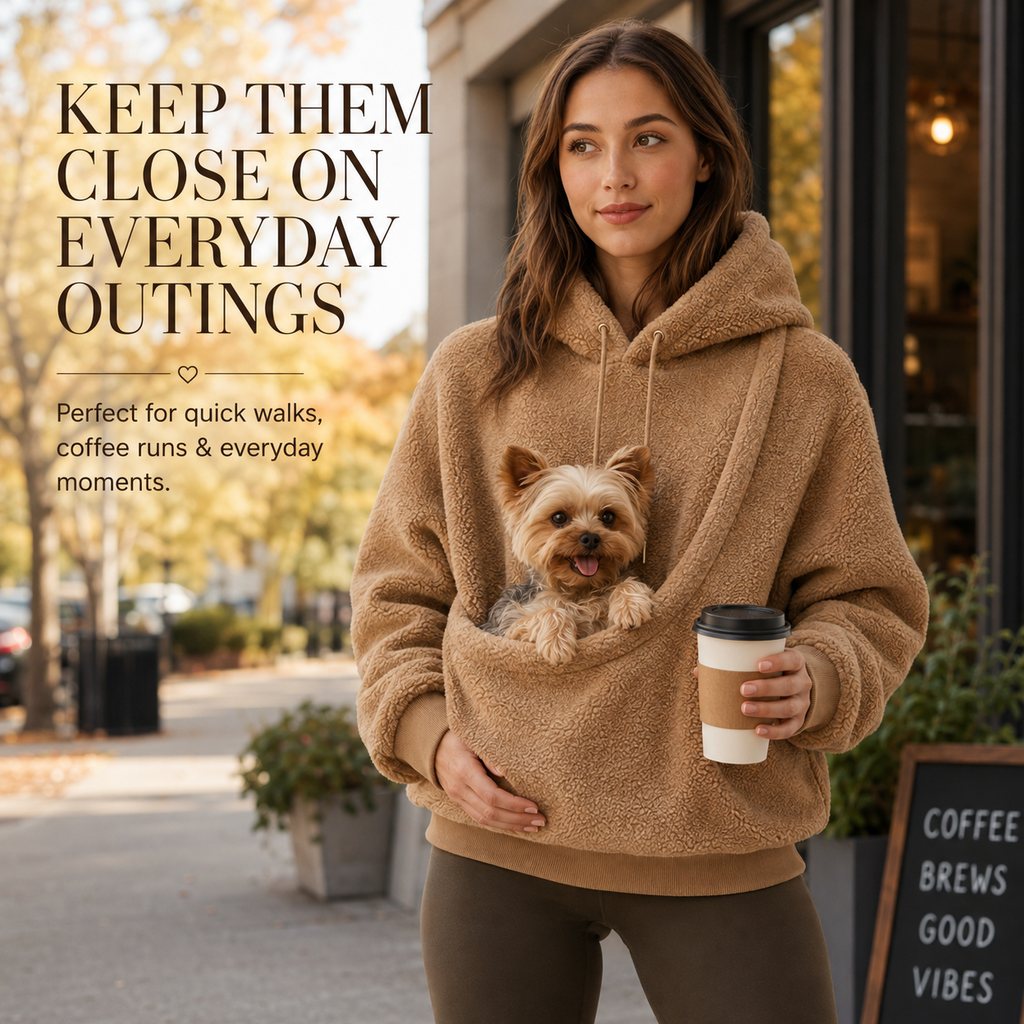 Sherpa Pet Carrier Hoodie for Small Dogs & Cats