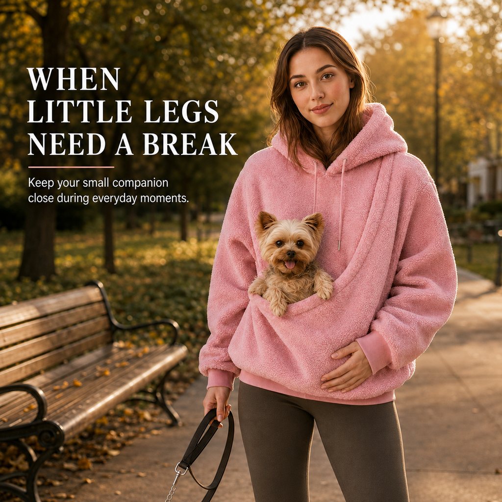 Sherpa Pet Carrier Hoodie for Small Dogs & Cats