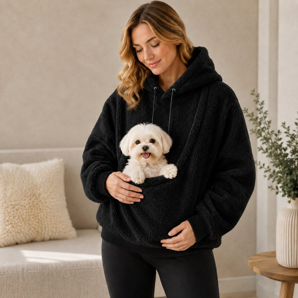 Sherpa Pet Carrier Hoodie for Small Dogs & Cats
