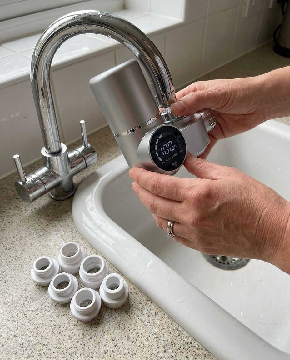 Tap Water Filter for Kitchen Taps with Change Indicator