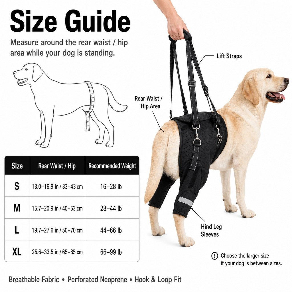 Dog Lifting Harness for Back Legs, Senior Support Sling