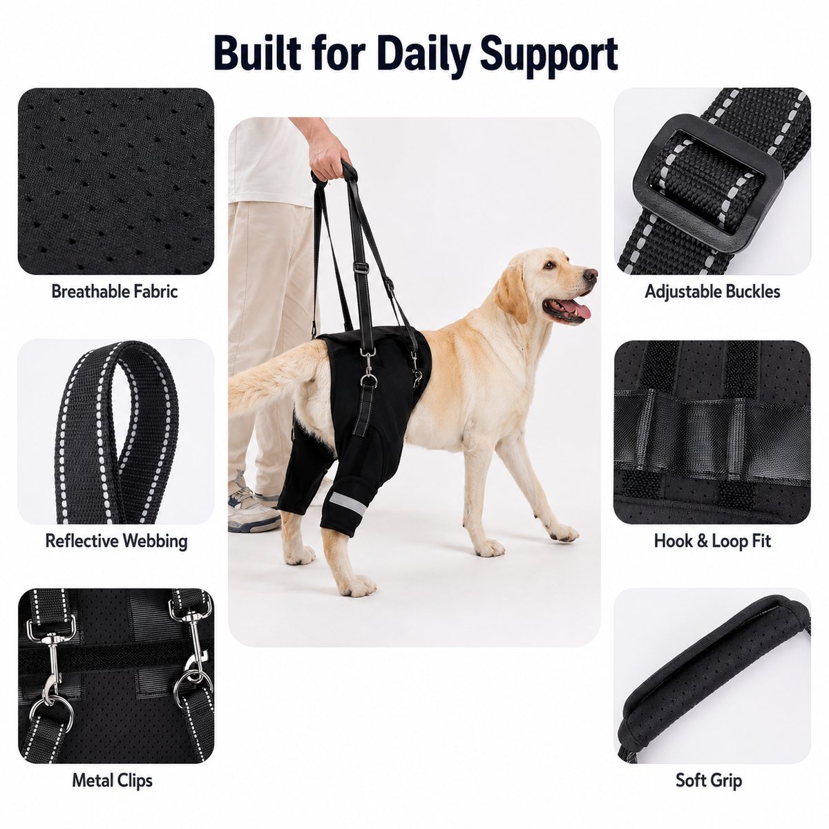 Dog Lifting Harness for Back Legs, Senior Support Sling
