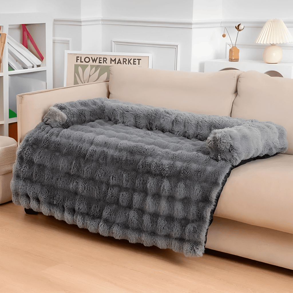 RestNest Plush Bolster Pet Bed and Sofa Protector