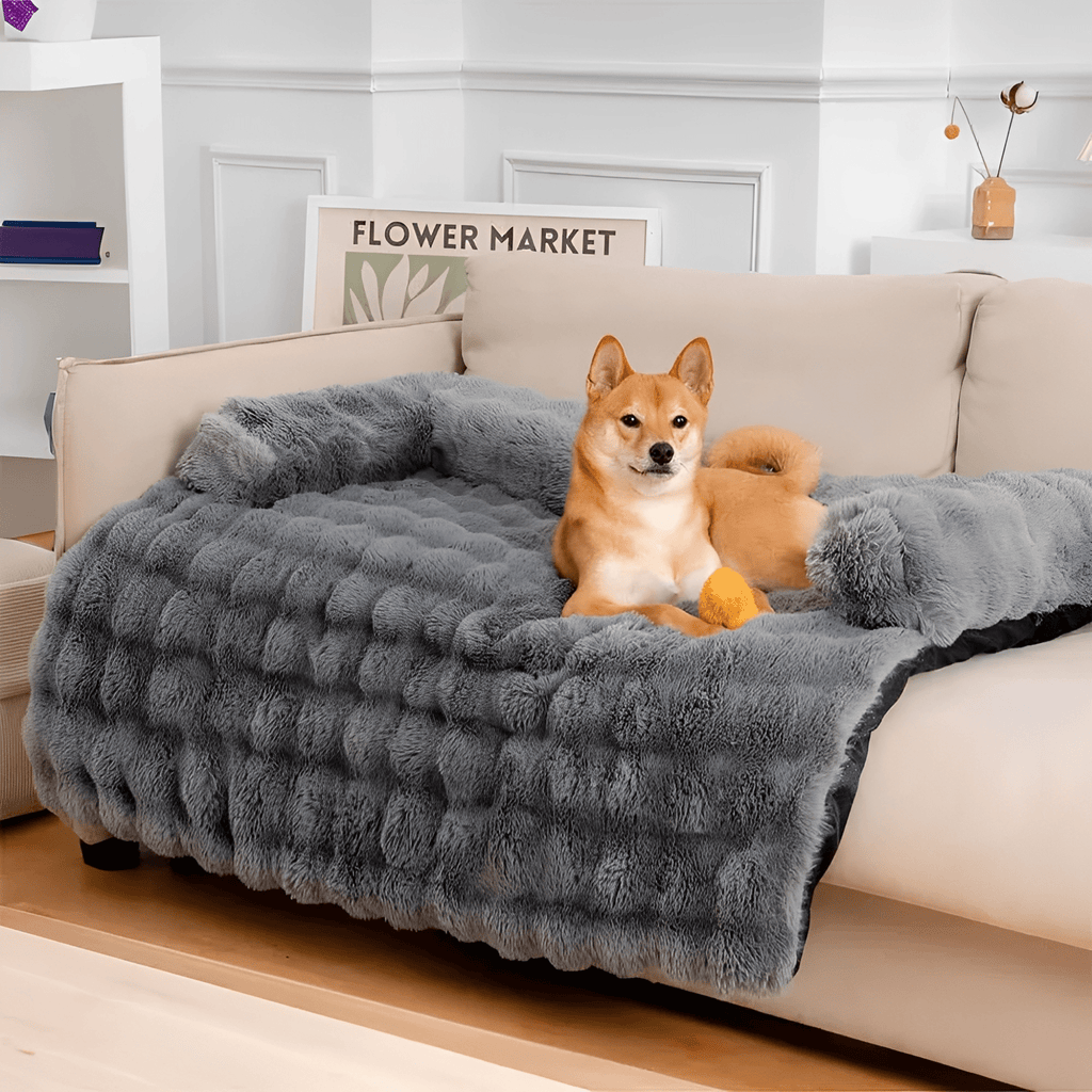 RestNest Plush Bolster Pet Bed and Sofa Protector