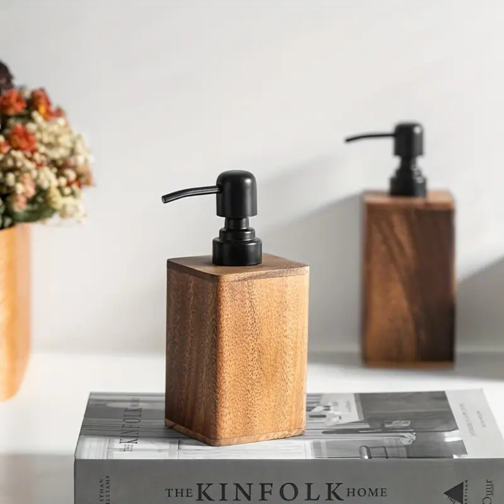 Wooden Soap and Lotion Dispenser