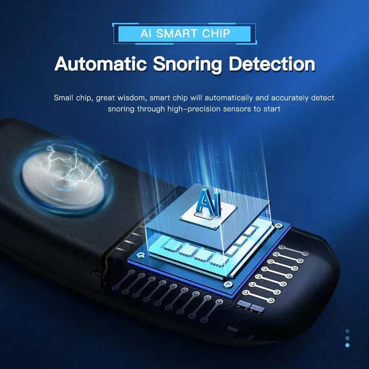 Anti-Snoring Device EMS Pulse Technology Rechargeable Comfortable for Quiet Sleep Breathing Aid Adjustable Intensity Portable Design | Sansoti