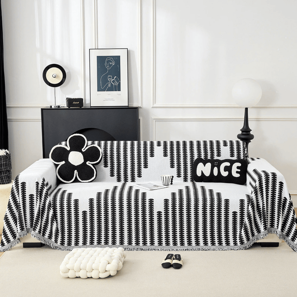 Sofura Chenille Geometric Sofa Cover