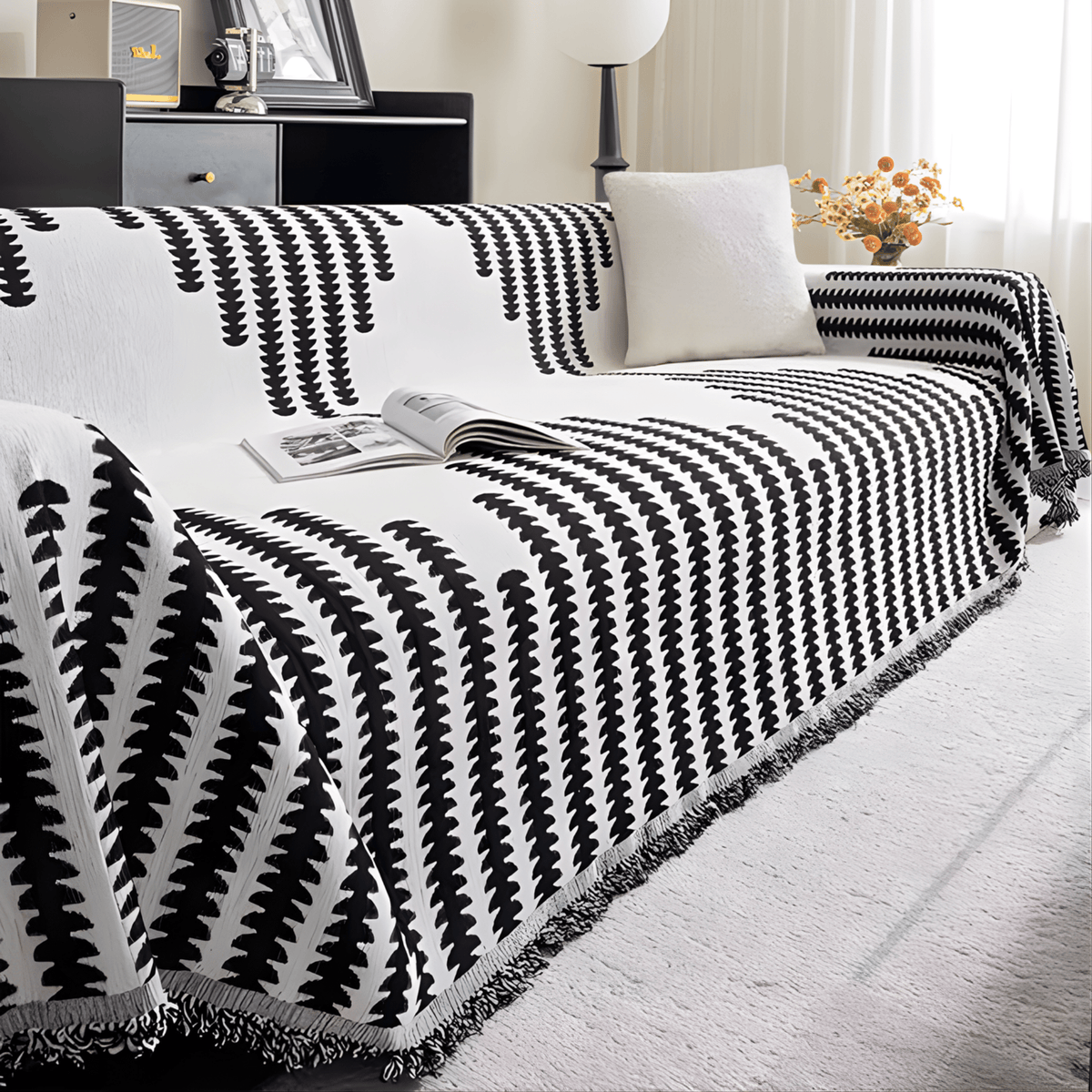 Sofura Chenille Geometric Sofa Cover