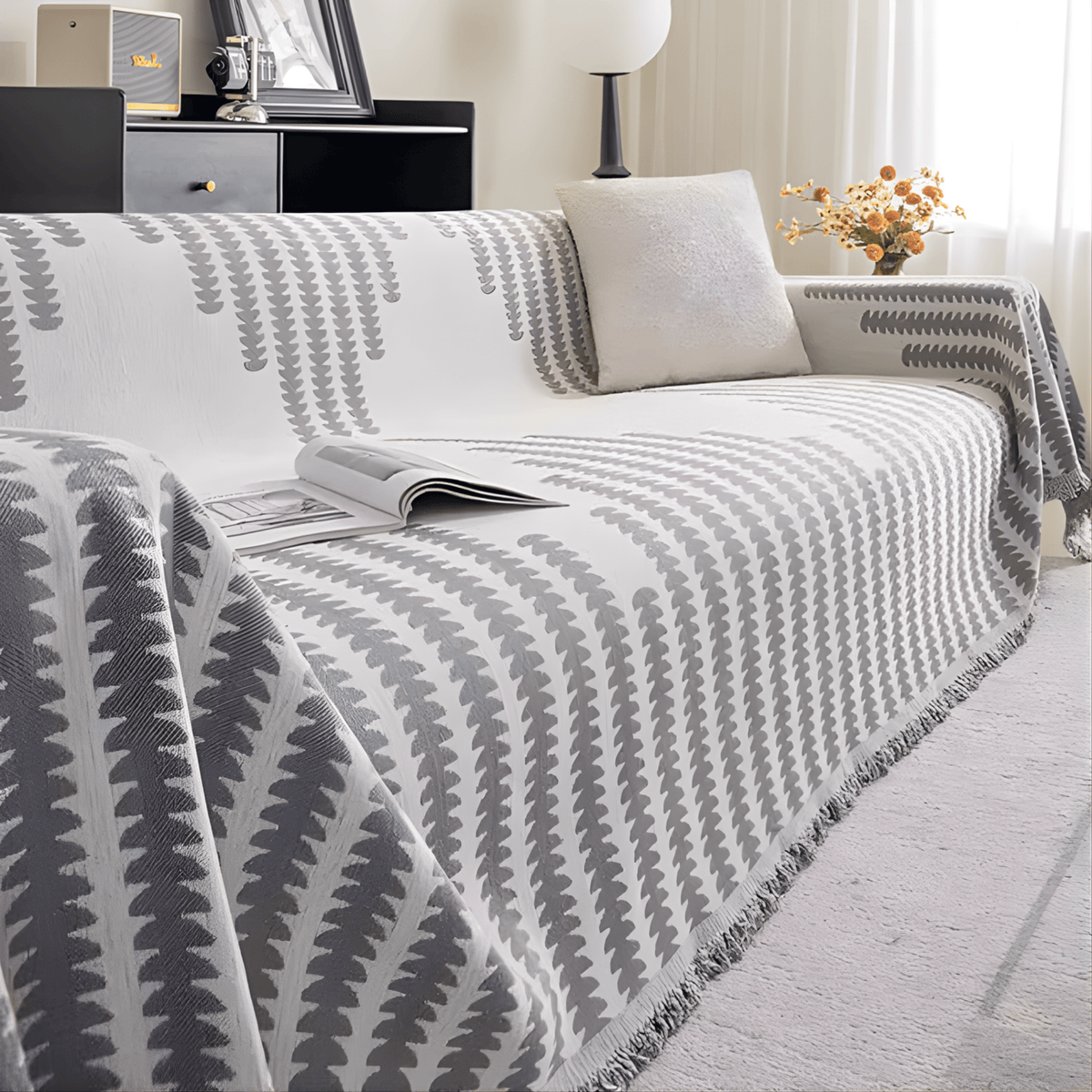 Sofura Chenille Geometric Sofa Cover