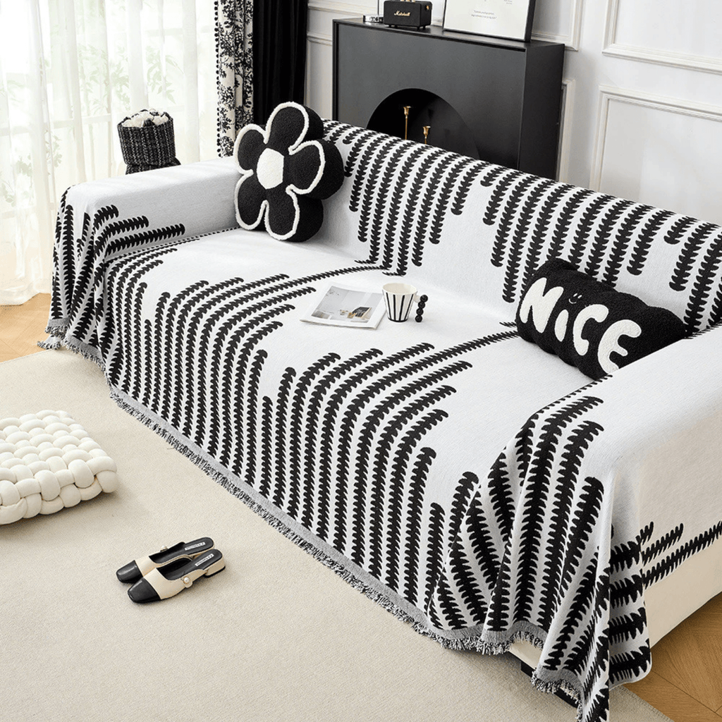 Sofura Chenille Geometric Sofa Cover