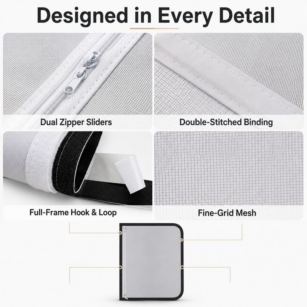 Zippered Mesh Pet Door Barrier